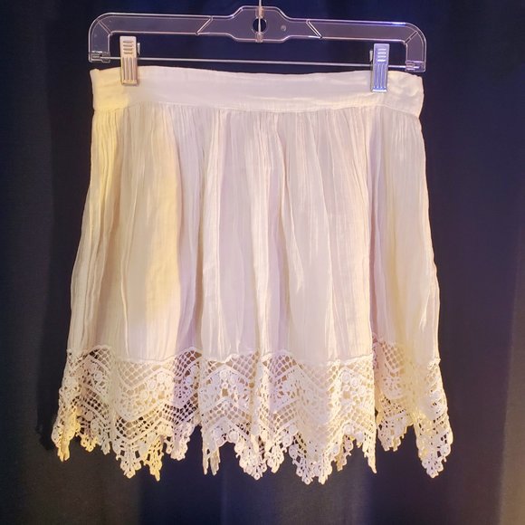 Frenchi Dresses & Skirts - Frenchi Off-white | Ivory Lacey Cotton Skirt